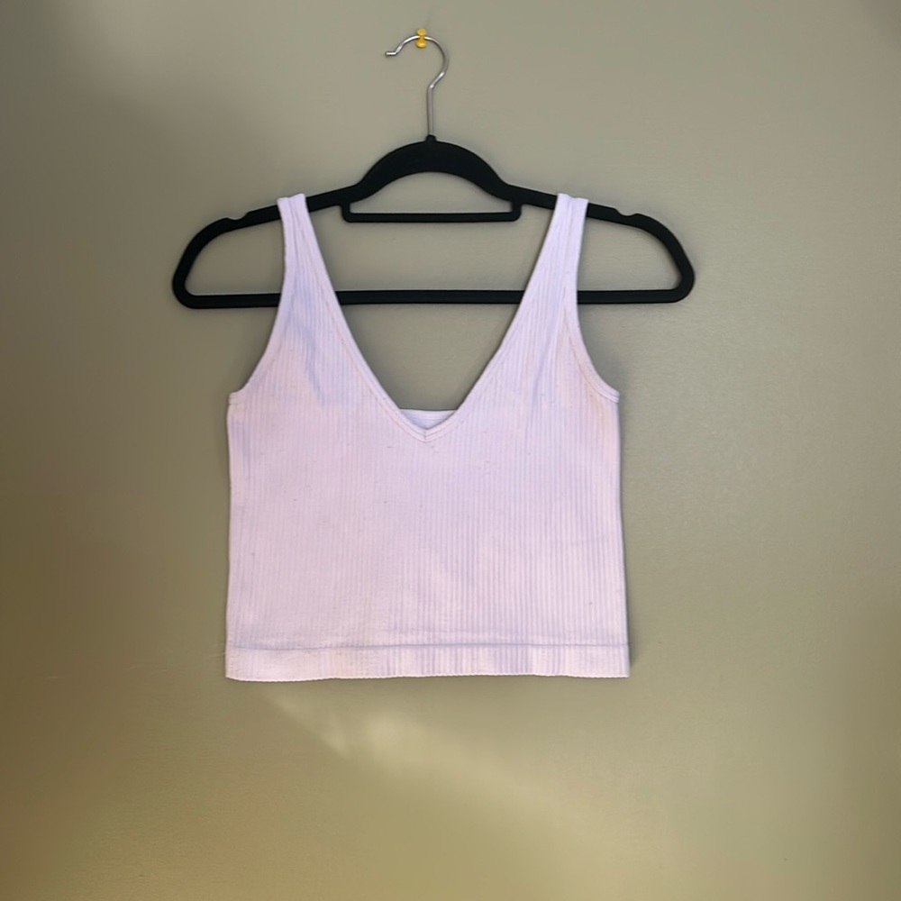 ribbed crop tank top